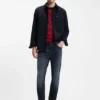 Slim fit-jeans i mörkblå stretchdenim Slim fit-jeans i mörkblå stretchdenim