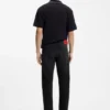 Slim fit-jeans i mörkgrå stretchdenim