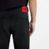 Slim fit-jeans i mörkgrå stretchdenim