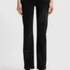 Slim fit-jeans med strasslogotyper