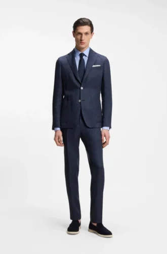 Slim fit-kavaj i linneblandning