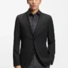 Slim fit-kavaj i nyull och silke Slim fit-kavaj i nyull och silke