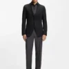 Slim fit-kavaj i nyull och silke Slim fit-kavaj i nyull och silke