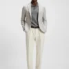 Slim fit-kavaj i rutigt stretchtyg