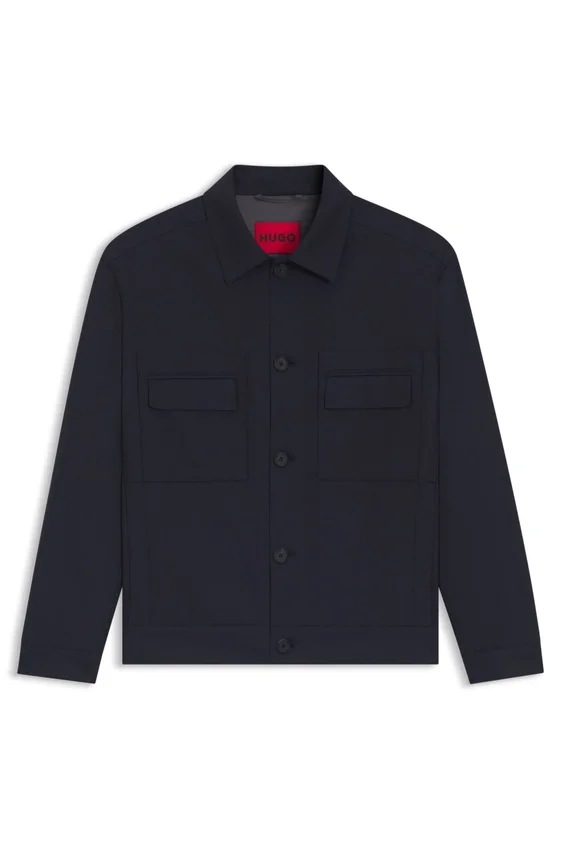 Slim fit-kavaj i skrynkelfri twill Slim fit-kavaj i skrynkelfri twill