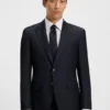 Slim fit-kavaj i stretchull
