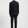 Slim fit-kavaj i stretchull