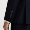 Slim fit-kavaj i stretchull