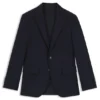 Slim fit-kavaj i stretchull