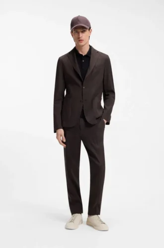 Slim fit-kavaj i Tech Linen