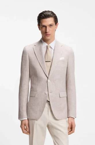 Slim fit-kavaj med hundtandsmönster