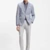Slim fit-kavaj med hundtandsmönster Slim fit-kavaj med hundtandsmönster