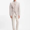 Slim fit-kavaj med hundtandsmönster Slim fit-kavaj med hundtandsmönster
