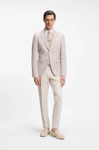 Slim fit-kavaj med hundtandsmönster