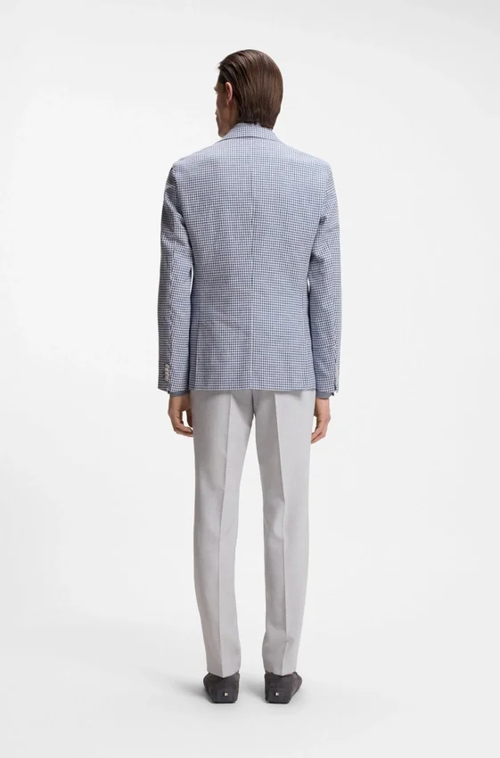 Slim fit-kavaj med hundtandsmönster Slim fit-kavaj med hundtandsmönster