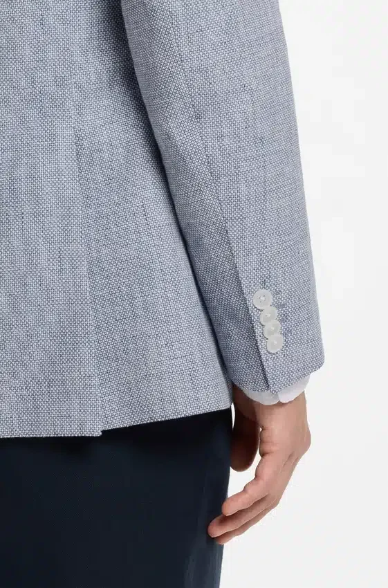 Slim fit-kavaj med hundtandsmönster Slim fit-kavaj med hundtandsmönster