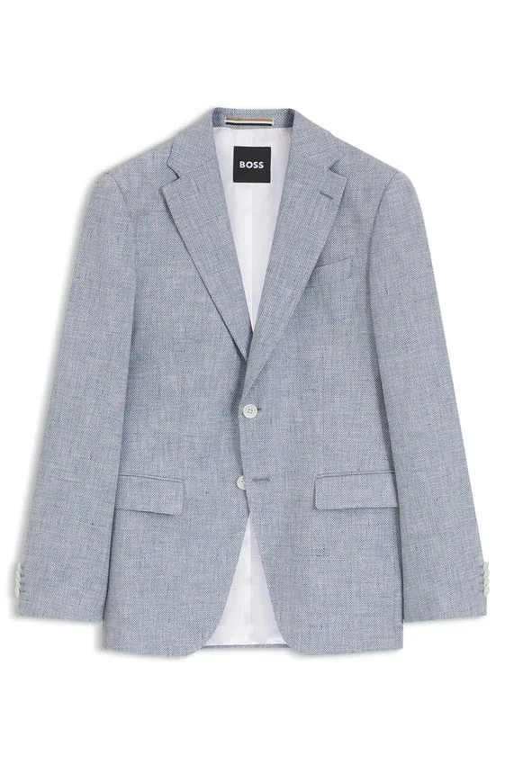 Slim fit-kavaj med hundtandsmönster Slim fit-kavaj med hundtandsmönster