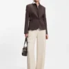 Slim fit-kavaj med sneda insnitt