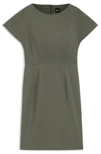 Slim fit-klänning i italiensk stretchull