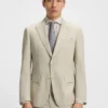 Slim fit-kostym i rutig stretchull