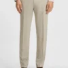 Slim fit-kostym i rutig stretchull