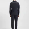 Slim fit-kostym med mikromönster i stretchtyg