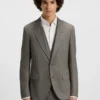 Slim fit-kostym och tre delar i stretchigt sharkskin