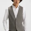 Slim fit-kostym och tre delar i stretchigt sharkskin