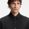 Slim fit-skjorta i funktionsstretch-jacquard