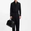 Slim fit-skjorta i funktionsstretch-jacquard