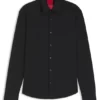 Slim fit-skjorta i funktionsstretch-jacquard