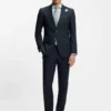 Slim fit-skjorta i italiensk bomullschambray