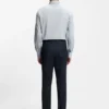 Slim fit-skjorta i italiensk bomullschambray