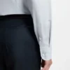 Slim fit-skjorta i italiensk bomullschambray