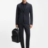 Slim fit-skjorta i italiensk funktionsstretch-seersucker Slim fit-skjorta i italiensk funktionsstretch-seersucker