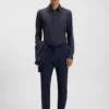 Slim fit-skjorta i italienskt tyg med funktionsstretch Slim fit-skjorta i italienskt tyg med funktionsstretch