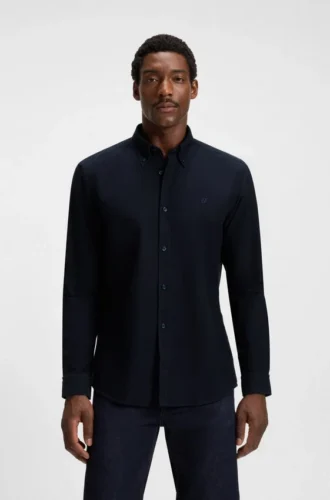 Slim fit-skjorta i Oxford-bomull
