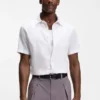 Slim fit-skjorta i stretchlinne