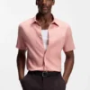 Slim fit-skjorta i stretchlinne