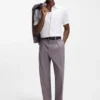 Slim fit-skjorta i stretchlinne