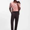 Slim fit-skjorta i stretchlinne
