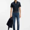 Slim fit-skjorta i stretchlinne