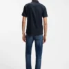 Slim fit-skjorta i stretchlinne