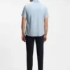 Slim fit-skjorta i stretchlinne