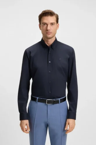 Slim fit-skjorta med Double B-monogram