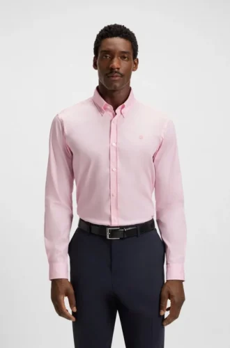 Slim fit-skjorta med Double B-monogram
