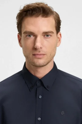 Slim fit-skjorta med Double B-monogram