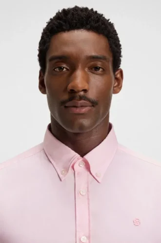 Slim fit-skjorta med Double B-monogram