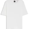 Slim-fit T-shirt i bomull, modal och silke