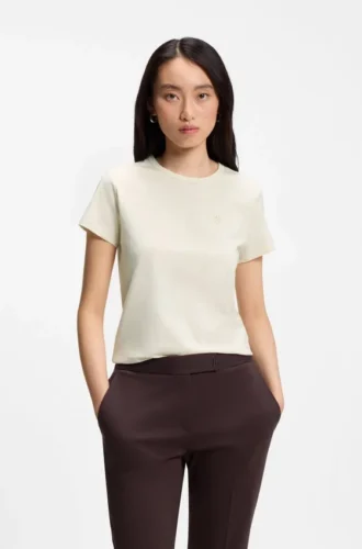 Slim fit-T-shirt i bomullsjersey med Double B-monogram